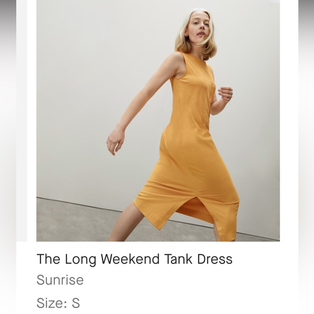 Everlane Yellow Tank Dress - Size Small